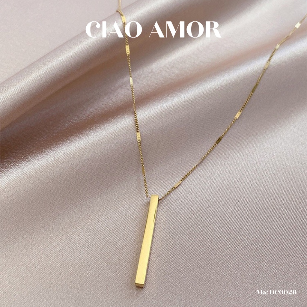 Dây chuyền nữ, vòng cổ nữ thanh đá dài thời trang Trang sức Ciao Amor -Mã DC0026