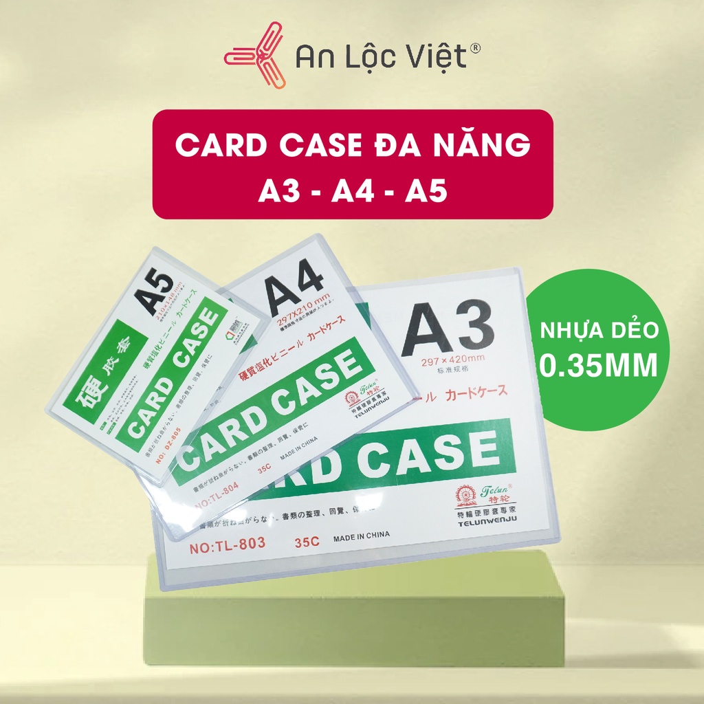 5 Bìa Card Case A4 & A5, 01 Bìa Card case A3 loại dày 35C cứng cáp hơn hàng thị trường dùng để kẹp tài liệu