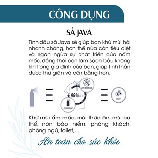 Combo 5 xịt khử mùi thơm phòng 24Care Sả Java 100ml/chai
