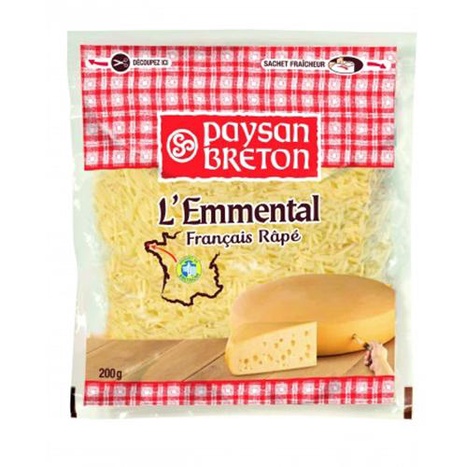 Pho Mai Bào Sợi Sẵn Emmental hiệu Paysan Breton Gói 70g/200g