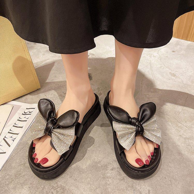 Dép Sandal Đế Mềm Đính Nơ Phong Cách Hàn Quốc Dành Cho Nữ