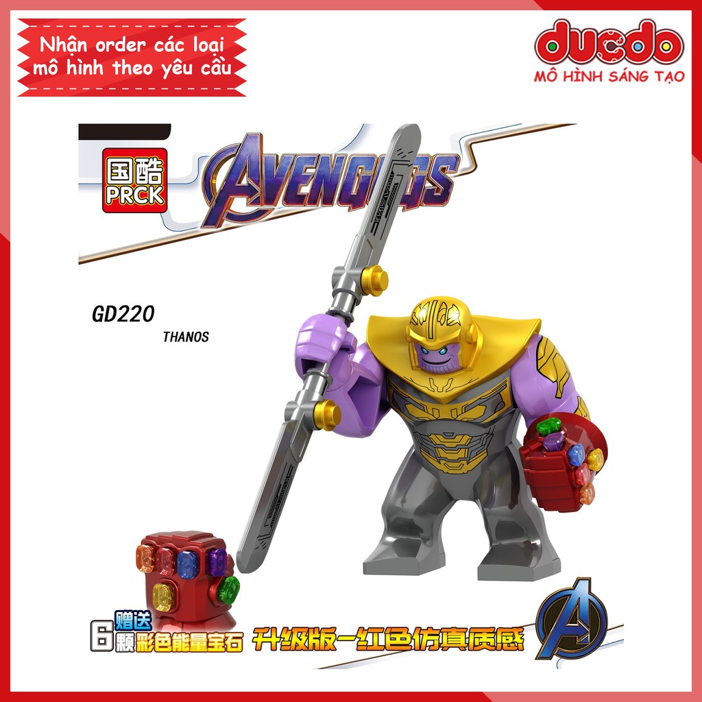 Bigfig Thanos cầm song đao End Game - Đồ chơi Lắp ghép Xếp hình Mini Minifigures Big Fig Iron Man EndGame GD220 LeLe