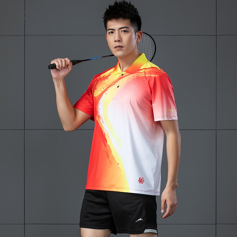 Cửa Hàng Nhà Máy Bộ Đồ Thể Thao Đánh Cầu Lông tennis Có Cổ In Logo Nhóm Mua Sắm Cho Nam Và Nữ