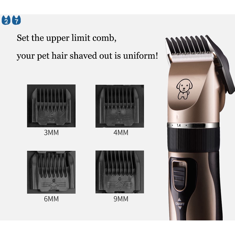 Bộ Dụng Cụ Cắt Tỉa Lông 27 Chạy Pin Chuyên Dụng Cho Thú Cưng Có Thể Sạc Lại Bằng Cổng USB