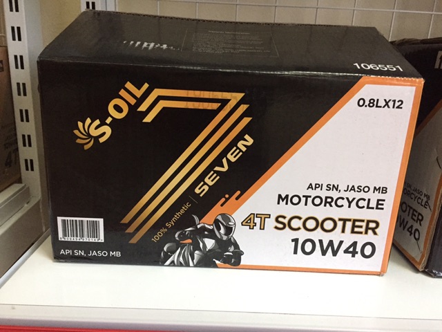 Dầu nhớt xe máy S-oil Scooter 10W30-10W40  dùng cho xe ga