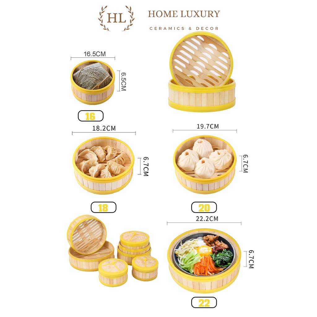 XỬNG HẤP | LỒNG HẤP | XỬNG TRE VIỀN NHỰA CHUYÊN DÙNG BÁNH BAO - HÁ CẢO - DIMSUM - AN TOÀN VỆ SINH THỰC PHẨM