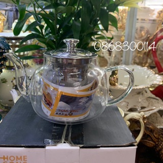 Ấm pha trà thuỷ tinh chịu nhiệt cao cấp 600ml