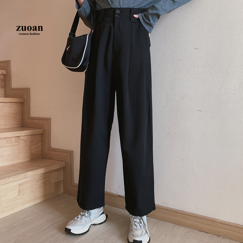 SUXI Quần ống lưng cao thời trang sành điệu