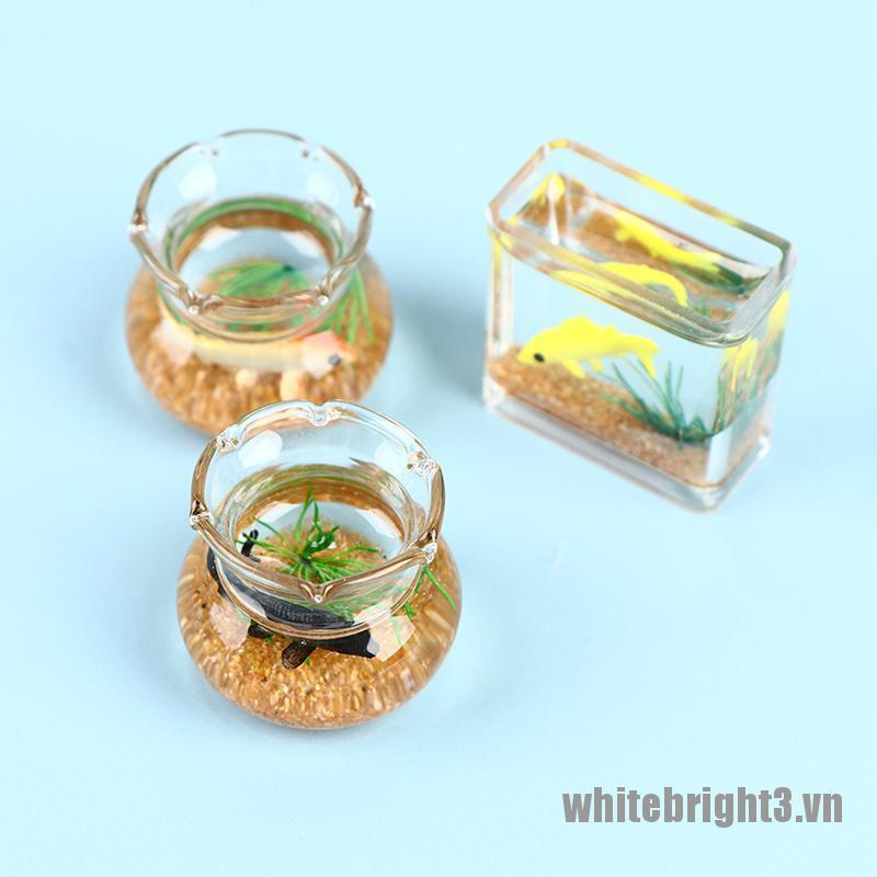 Bộ 3 Mô Hình Cá Vàng Mini Bằng Nhựa Trong Suốt Dùng Trang Trí