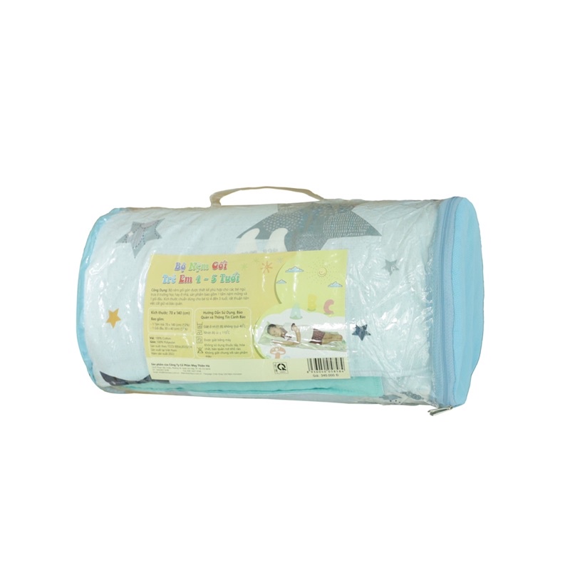 Bộ gối nệm trẻ em, bộ mền gối trẻ em  Hometex 4-5 tuổi