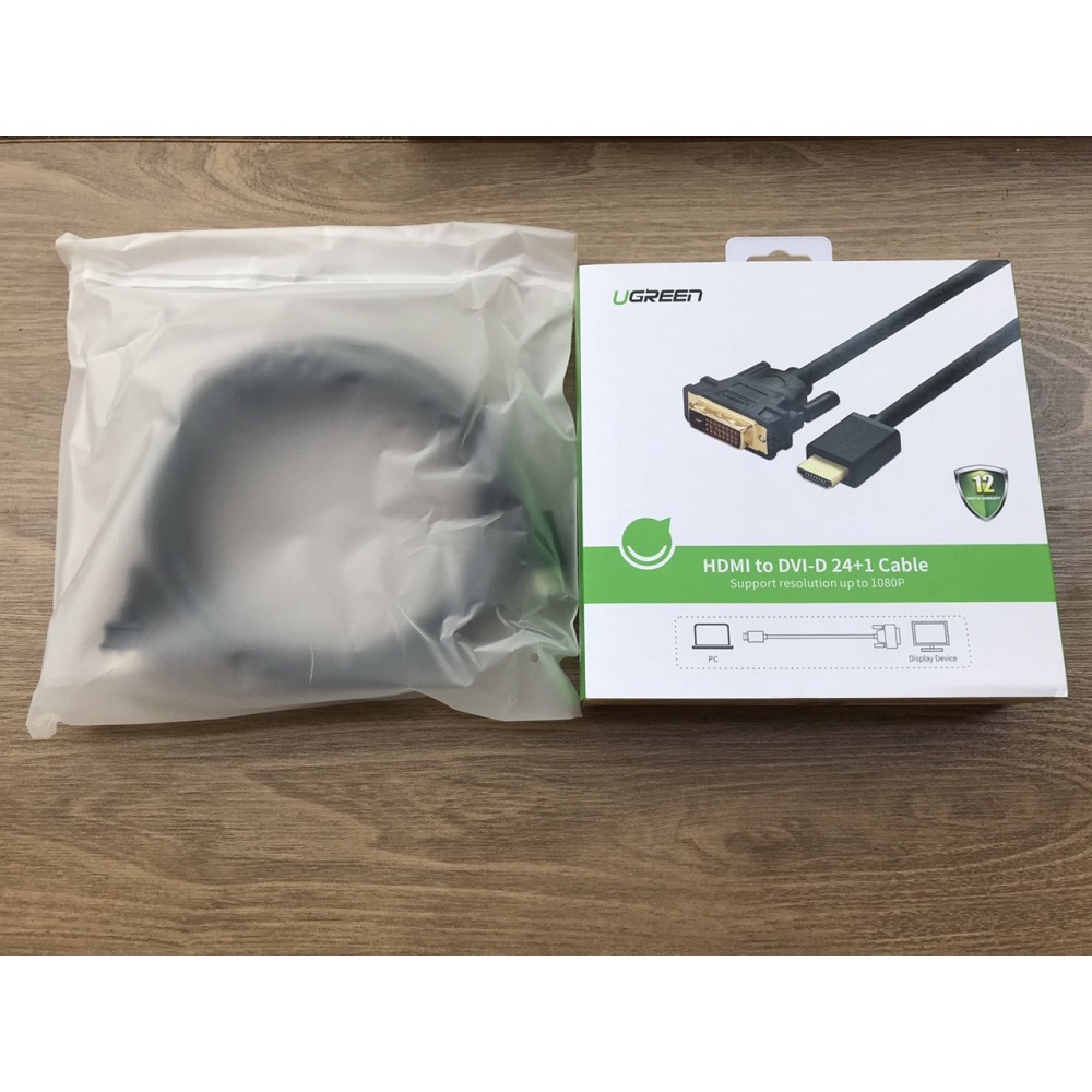 Cáp chuyển HDMI to DVI 24+1 dài 3m HD106 chính hãng Ugreen 10136 Cao cấp