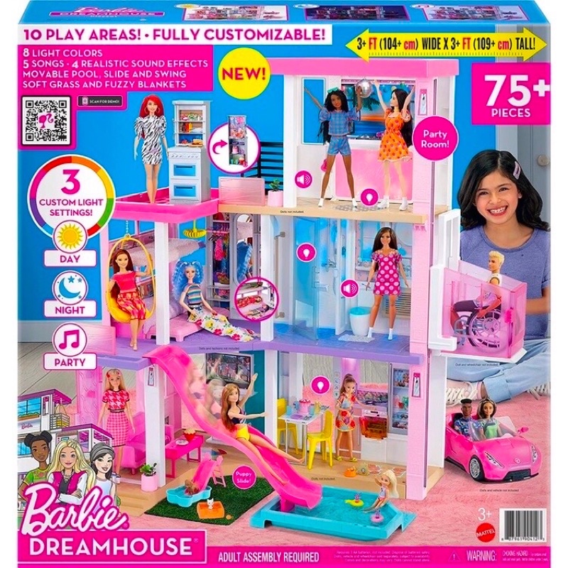 Đồ Chơi Lắp Ghép Ngôi Nhà Búp Bê Barbie ( Dreamhouse Hàng Chính Hãng Mattel )