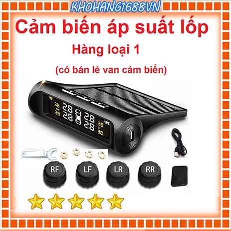 Cảm Biến Áp Suất Lốp Ô Tô TPMS (Van Ngoài) Màn Hình Màu dùng Năng Lượng Mặt Trời