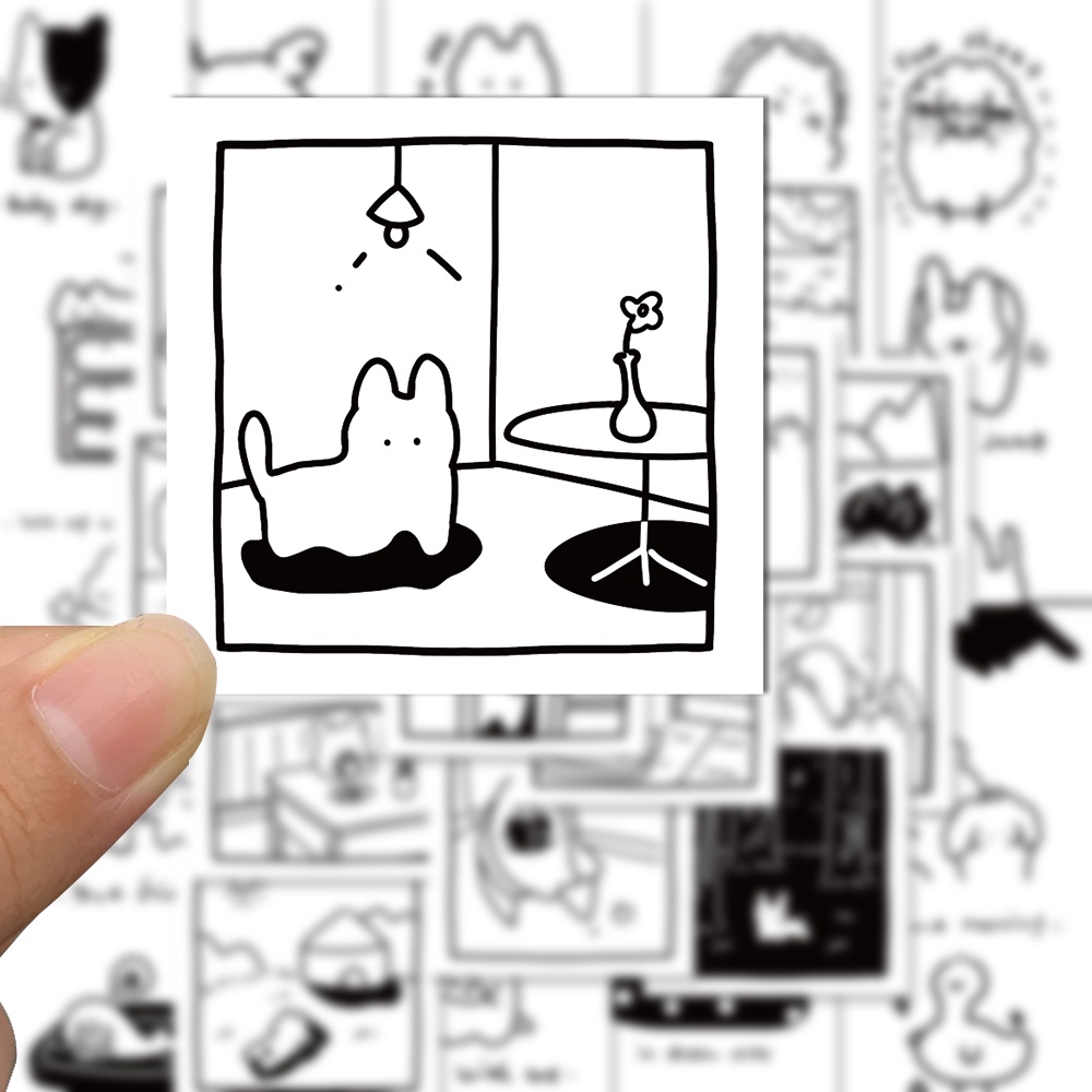 Bộ 40 Miếng Dán Hoạt Hình Dễ Thương Chống Thấm Nước Trang Trí Laptop