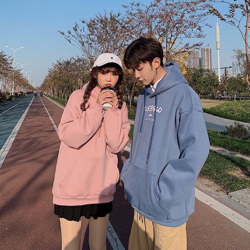Áo khoác hoodie  chui cặp Nam - Nữ siêu dễ thương free size 70ky