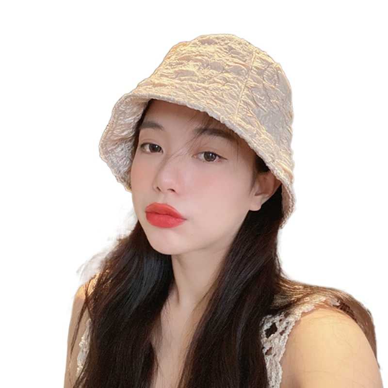 Black and white bucket hat fashion wild summer thin section casual simple and comfortable