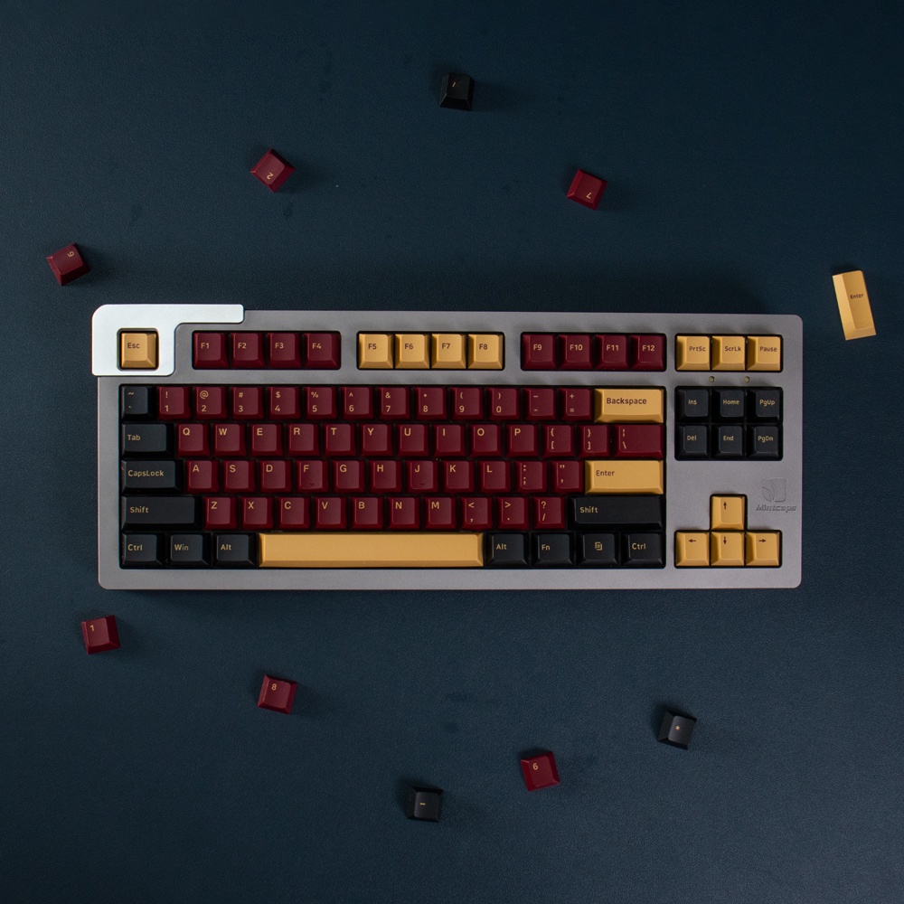 Set Keycap PBT Doubleshot nhiều phối màu Olivia, Samurai nút bàn phím cơ phù hợp nhiều layout