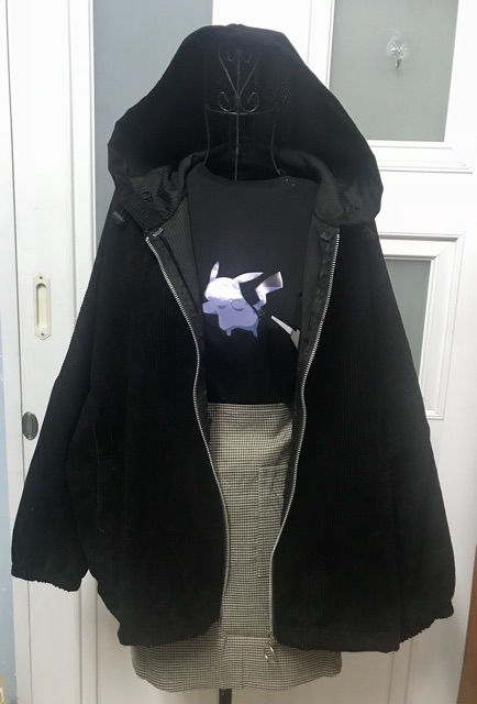 Áo khoác kaki nhung gân quảng châu tay cánh dơi form rộng unisex ulzzang nam nữ