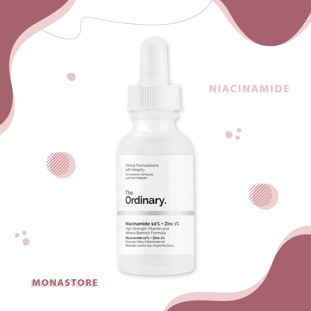 Tinh chất The Ordinary Niacinamide 10% + Zinc 1% giảm mụn, thu nhỏ lỗ chân lông