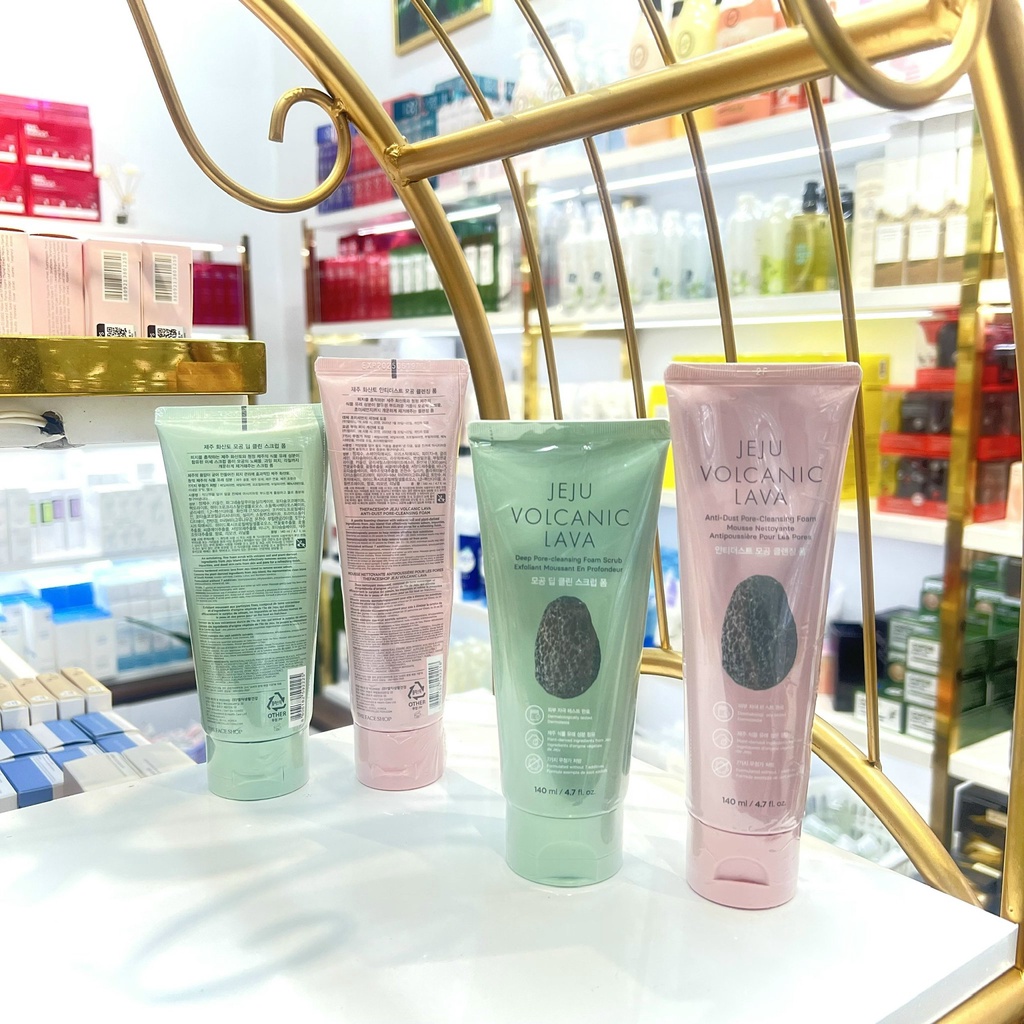 (CÓ BILL) Sữa Rửa Mặt Thanh Lọc Lỗ Chân Lông THEFACESHOP Jeju Volcanic Lava Cleansing Foam 140ml