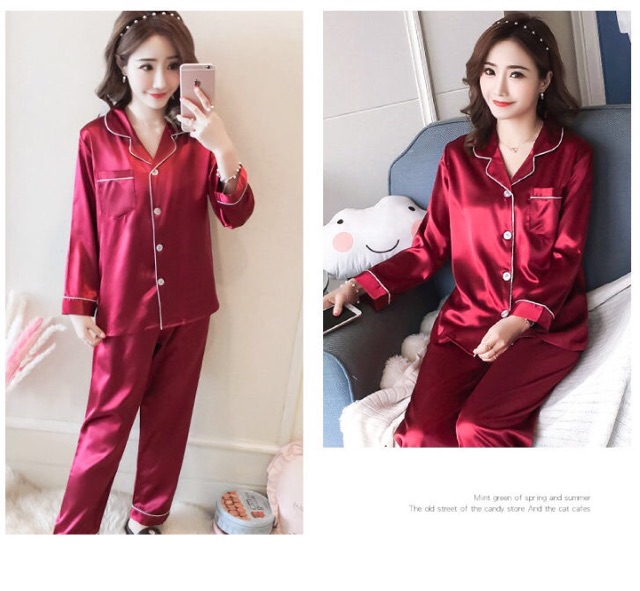 BỘ LỤA VIỀN DÀI TAY CAO CẤP Quảng Châu