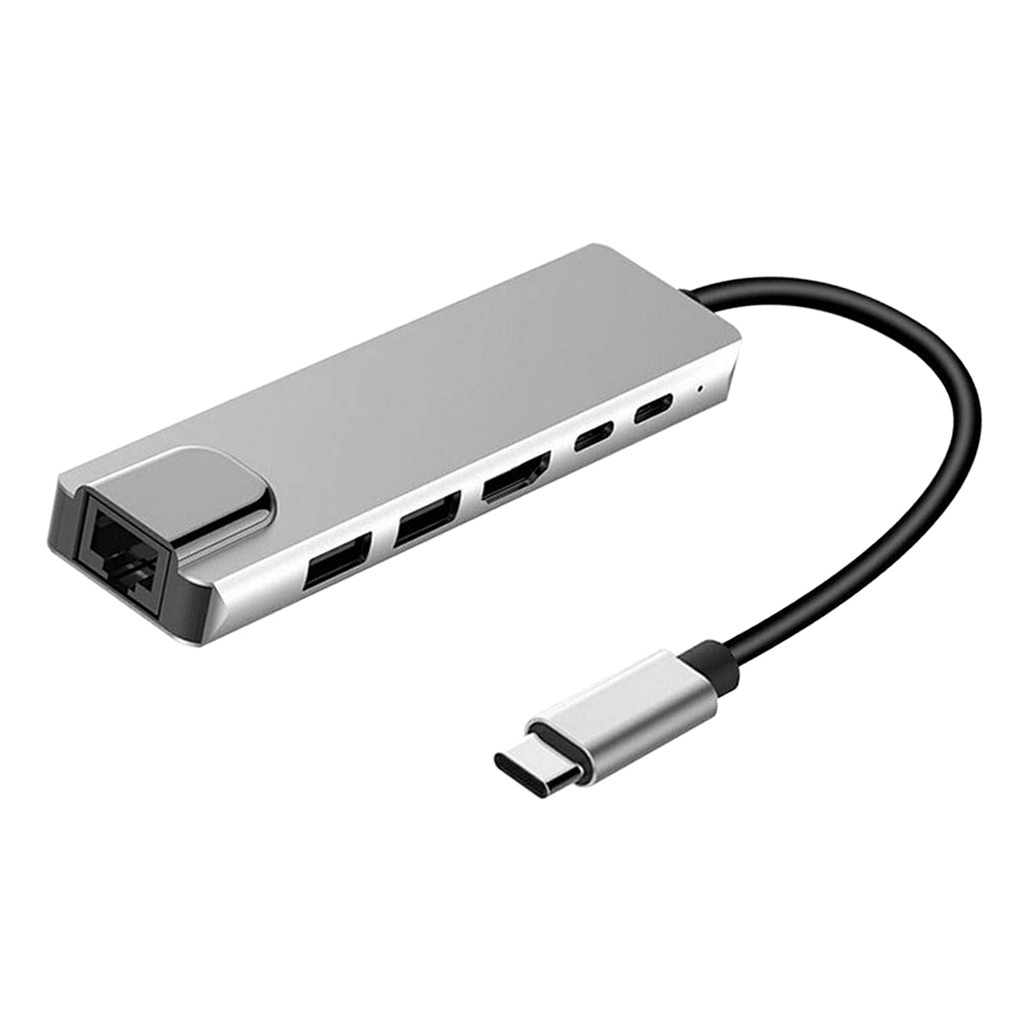 6 in 1 Multiport Type C USB-C to 4K HDMI 2 USB 3.0 PD Charge  For Macbook