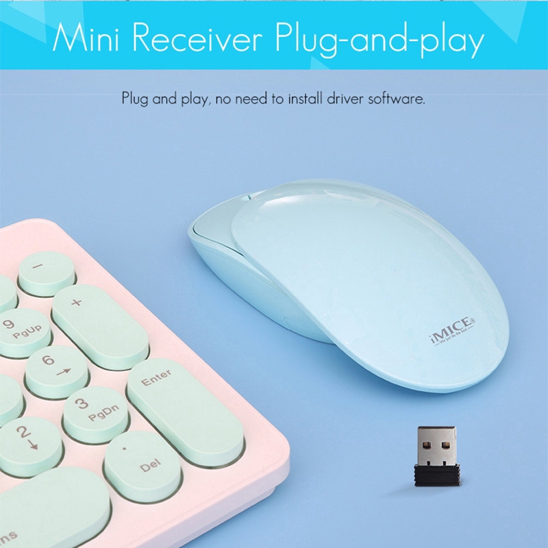 IMICE Mini 2.4G Chuột không dây Mute Slim Mouse Thời trang Văn phòng Chuột không dây