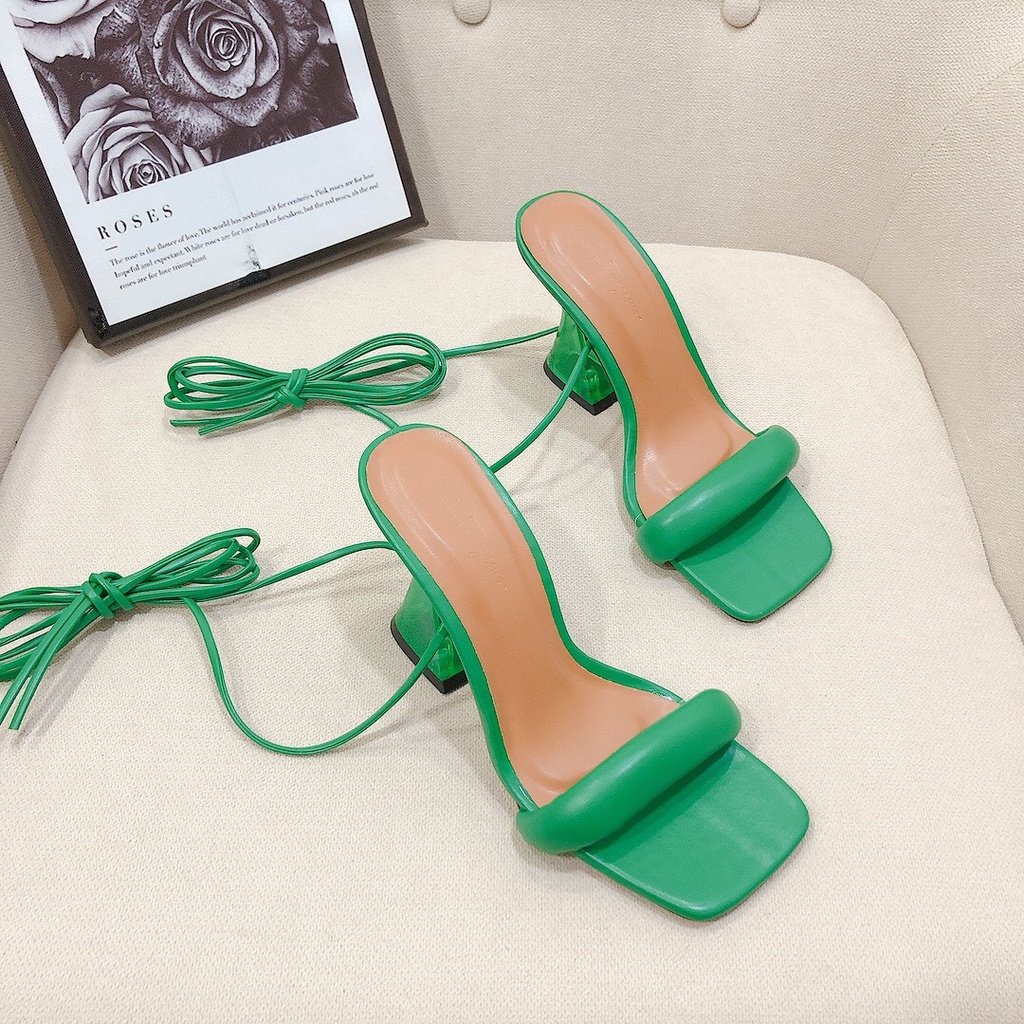 Sandal nữ cột dây 9p siêu HOT hàng cao cấp bản gót trụ vuông chắc chắn lên chân tôn dáng - Chị Chảnh Store