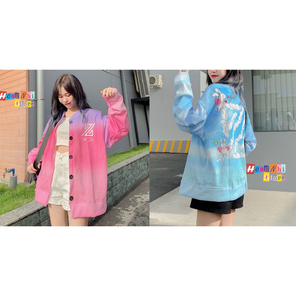 Áo Khoác Cardigan 3D Loang Màu In Hình Chất Nỉ Dáng Rộng Unisex Nam Nữ Mặc Được