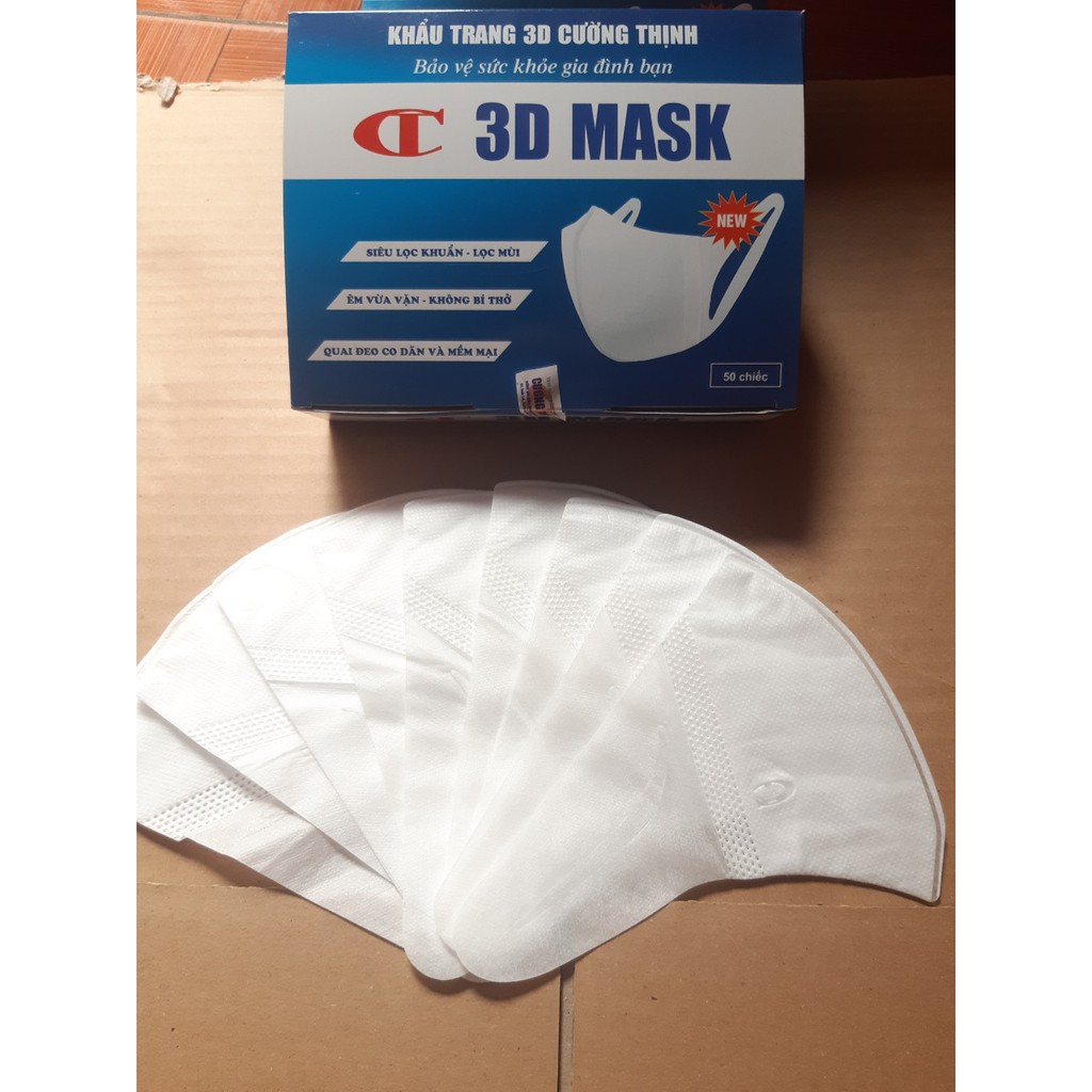 [Siêu Sale Lớn] Khẩu Trang 3D Mask Y Tế Cường Thịnh Xuân Lai Chất Dày Dặn Quai Bền Dáng Đẹp Ôm Sát Mặt Hộp 50 Chiếc | BigBuy360 - bigbuy360.vn