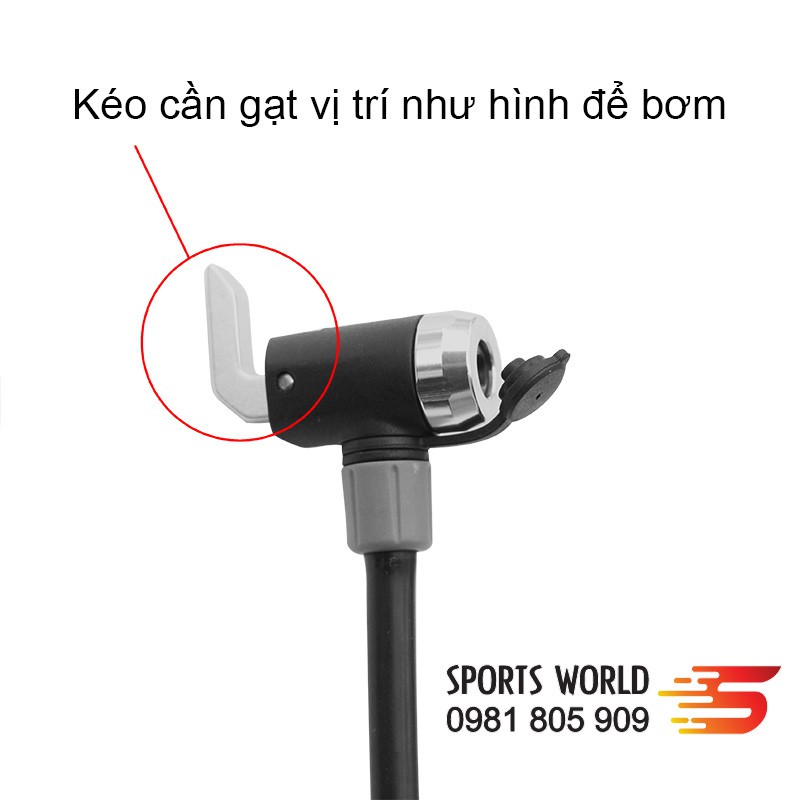 Bơm xe đạp mini áp suất 120psi thân nhôm nguyên khối - GIYO 85L