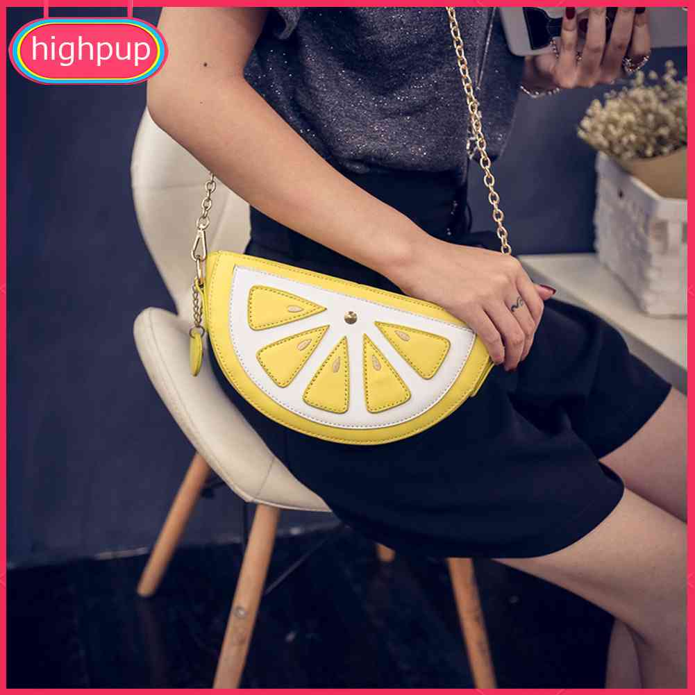 Túi Đeo Vai Da PU Hình Trái Cam / Dưa Hấu Thời Trang