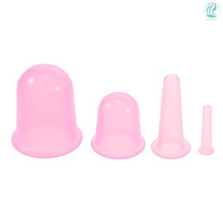 Set 4 cốc hút silicon dùng mát xa da mặt 4 kích thước tiện dụng