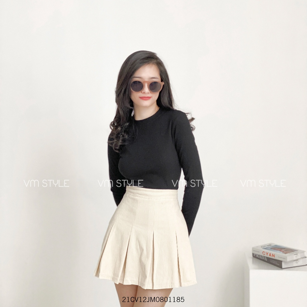 Chân váy tennis nữ VM STYLE xếp ly chất nhung mịn cạp cao tôn dáng - 21CV12JM0801 | BigBuy360 - bigbuy360.vn