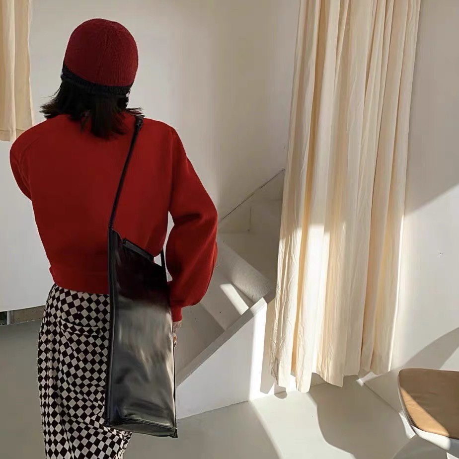 Mũ len dệt kim MG STUDIO thiết kế họa tiết sọc thời trang