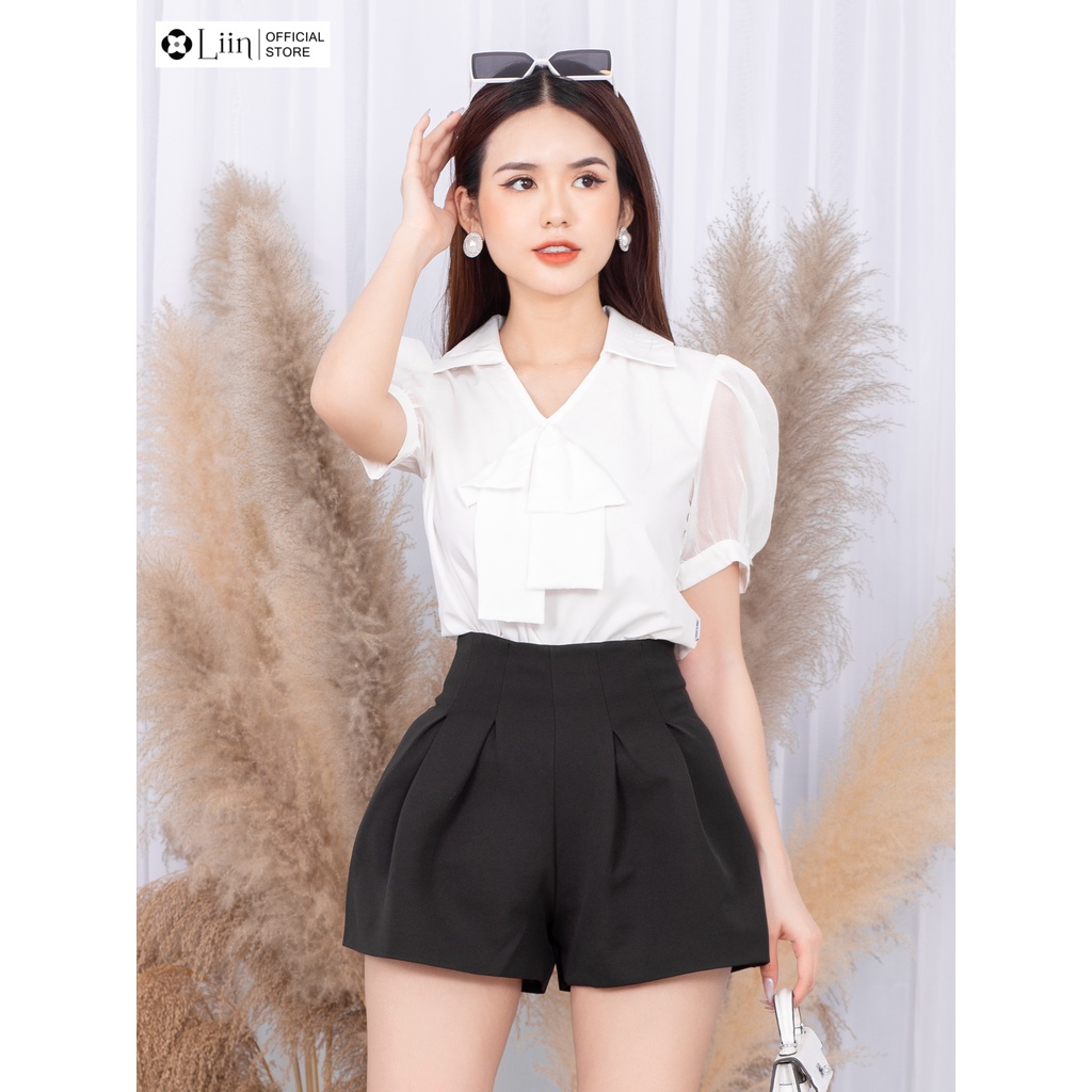 Quần đùi nữ Linbi nhiều màu, kiểu dáng xếp ly cực xinh Liin clothing Q3459