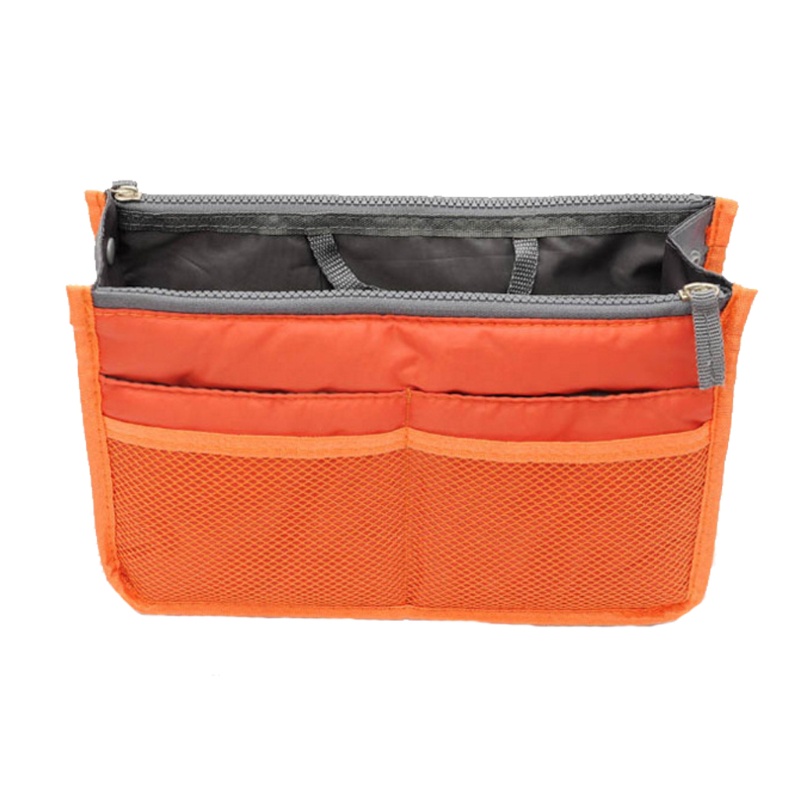 Túi Đựng Đồ Trang Điểm Bằng Nylon Có Khóa Kéo Đôi Tiện Dụng Cho Nữ