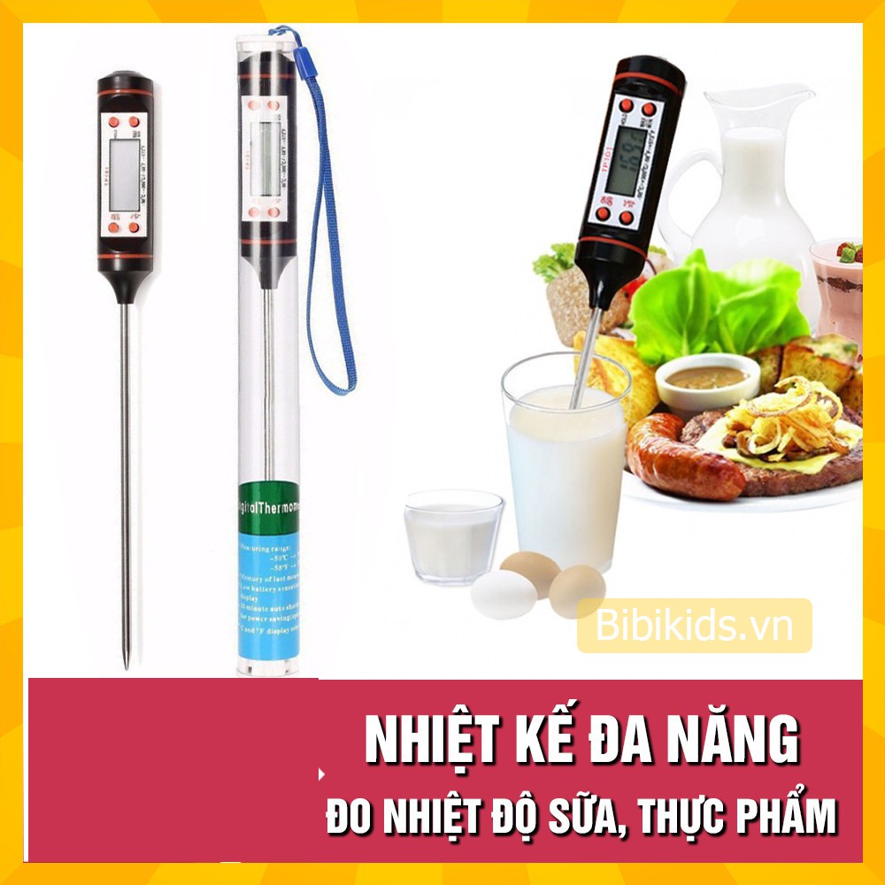 Nhiệt kế điện tử đa năng- đo nhiệt độ nước, sữa, thực phẩm tiện lợi