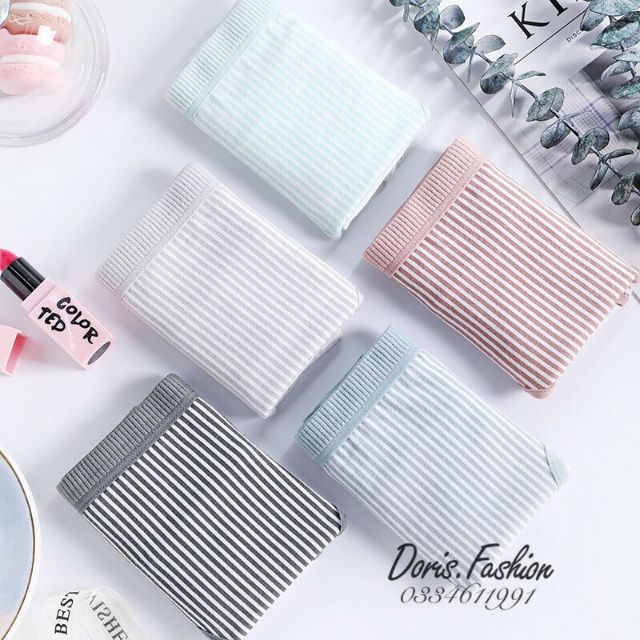 Quần lót nữ,quần cotton kẻ co giãn 4 chiều mát lạnh | BigBuy360 - bigbuy360.vn