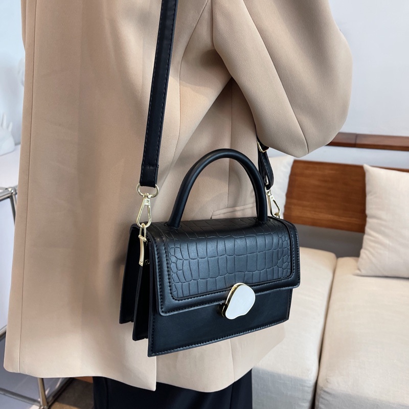 IELGY Túi Đeo Chéo Phối Màu Họa Tiết Vân Đá Thời Trang Sang Trọng Cho Nữ