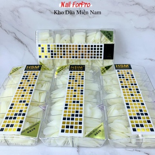 Móng úp nhám đục, trong hsm nhiều size móng - hộp 500 móng