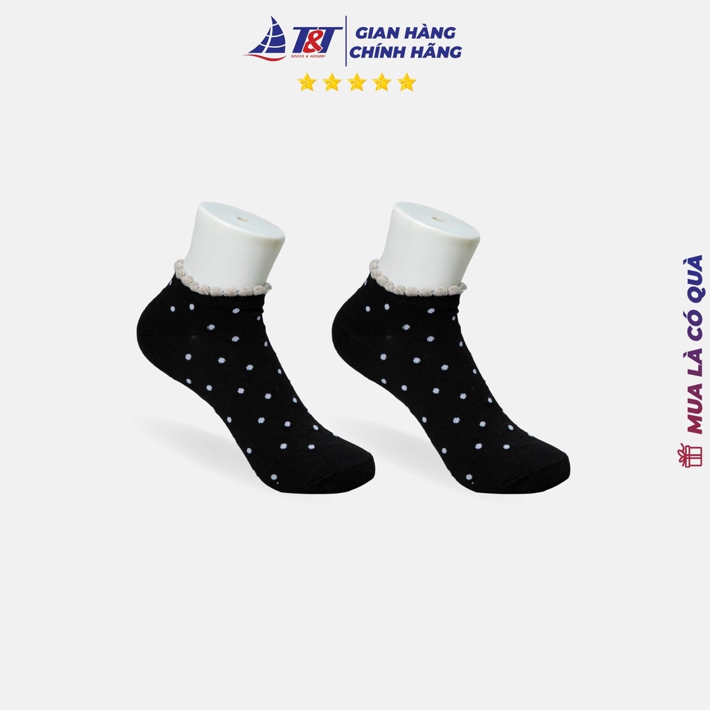 Combo 5 đôi Tất cổ ngắn nữ họa tiết chấm bi T&amp;T SOCKS &amp; HOSIERY - NU 351