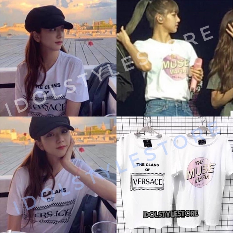 (kèm card Blackpink) áo MC của lisa blackpink