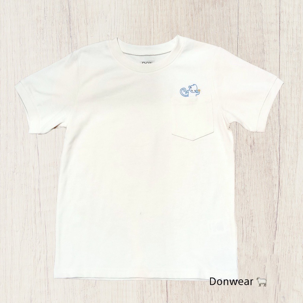 Áo thun bé trai họa tiết thêu hình con khỉ, túi ngực-ES03-56