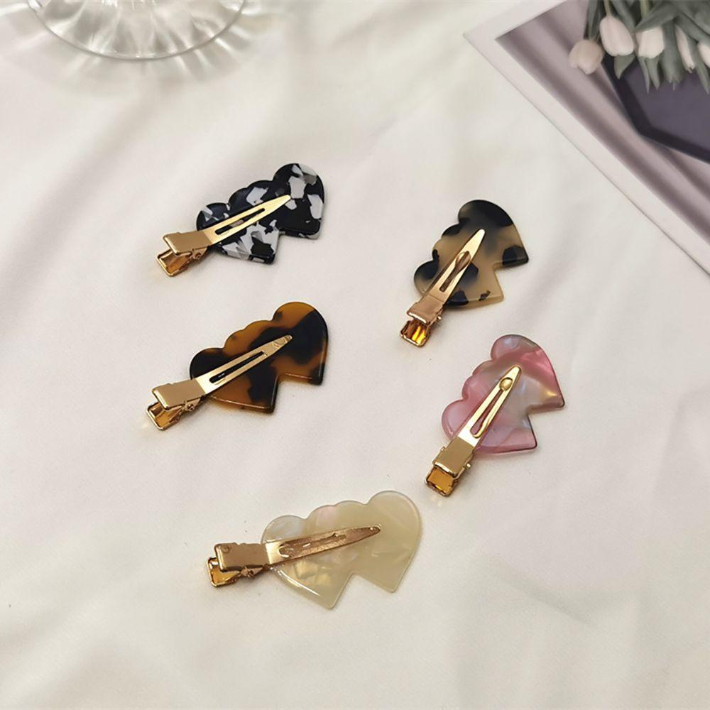 CABEZA Kẹp Tóc Đính Hình Trái Tim Phong Cách Hàn Quốc Ngọt Ngào Dành Cho Nữ