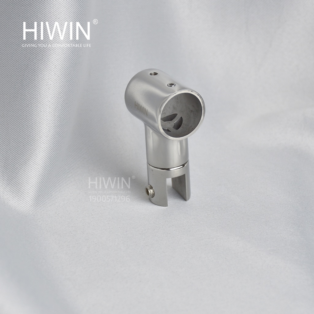 Kẹp kính trên phòng tắm kính inox 304 đúc mặt gương phi 25 Hiwin SB-612