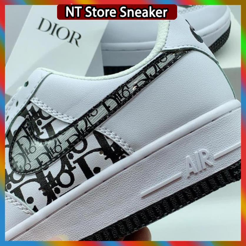 Giày thể thao AF1 trắng đế đen đế xám , Giày sneaker air force 1 nam nữ full box