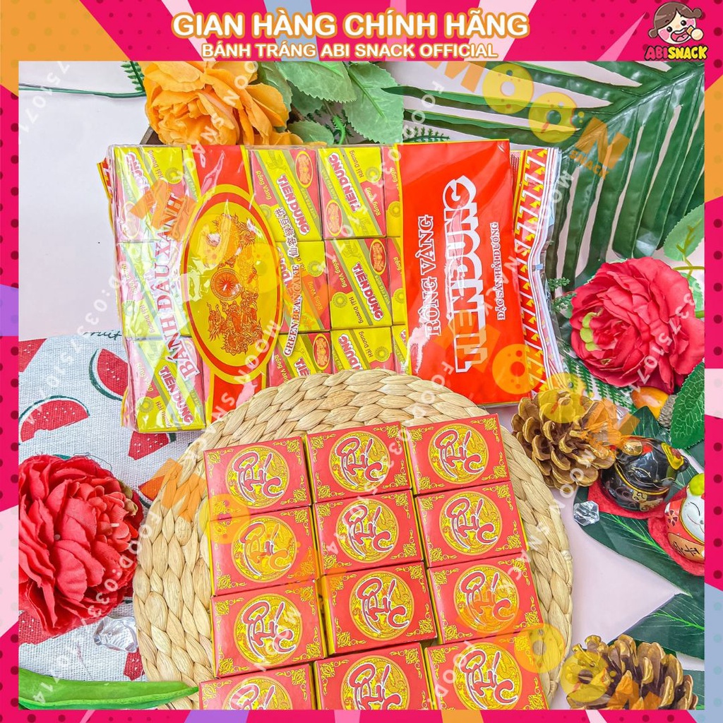 [TUỔI THƠ] Lẻ 1 hộp Bánh đậu xanh rồng vàng Tiên Dung 14g ăn vặt bánh kẹo thời 8x 9x Moon Snack Food