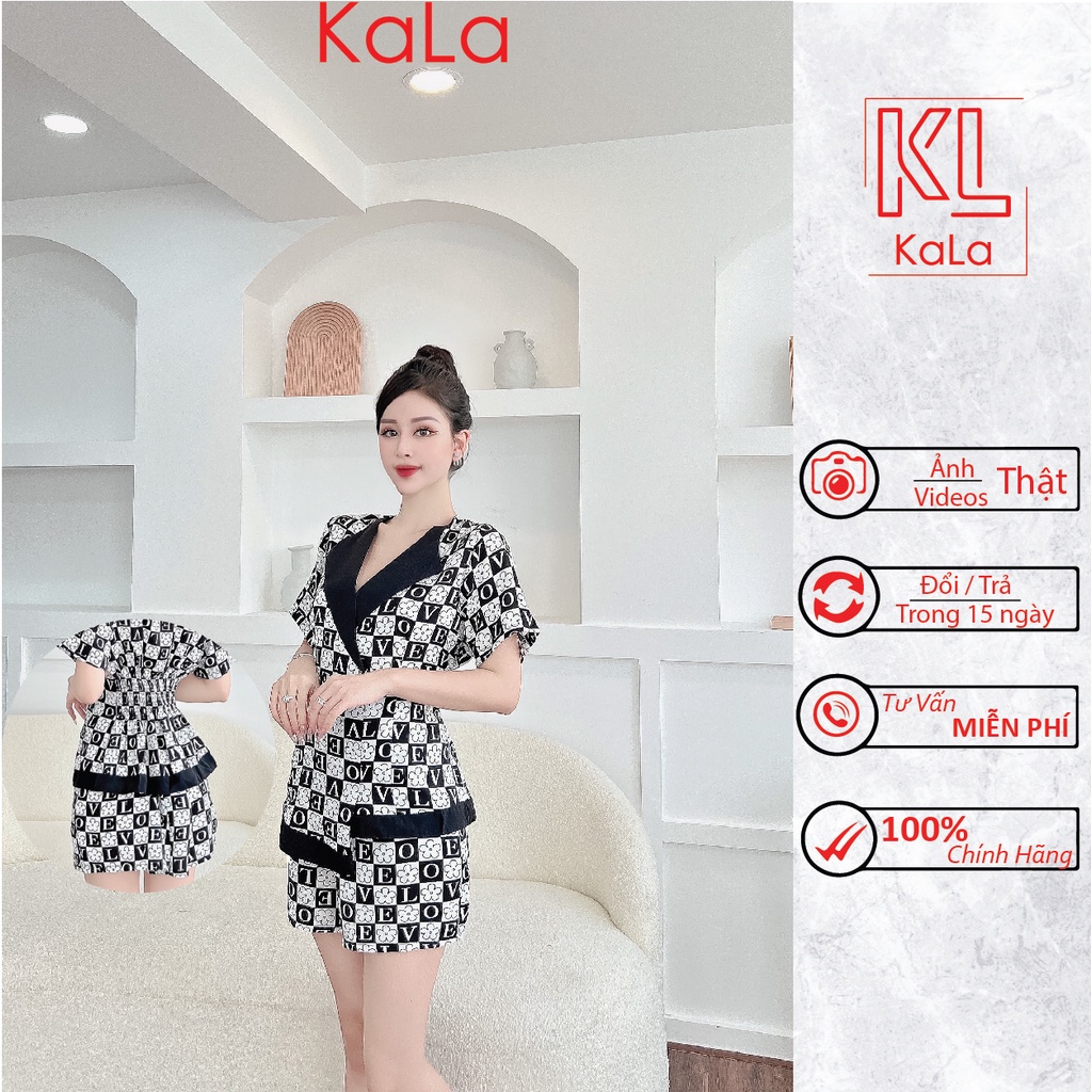 Set thời trang đẹp, cổ Vest, quần short, tay ngắn - S88