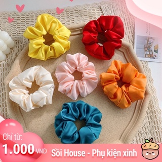 Scrunchies vải in bóng hàng cao cấp chất cực đẹp(xem ảnh thật ở phân loai hàng)